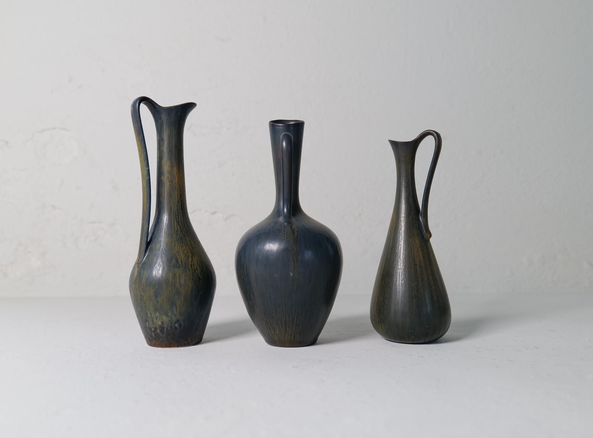 Collection'S 3 keramische Gefäße von Gunnar Nylund Rörstrand Schweden, 1950er Jahre (Keramik) im Angebot