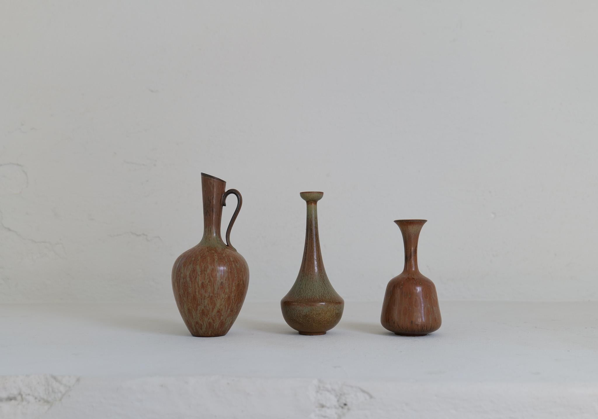 Collection'S 3 keramische Gefäße von Gunnar Nylund Rörstrand Schweden, 1950er Jahre (Keramik) im Angebot