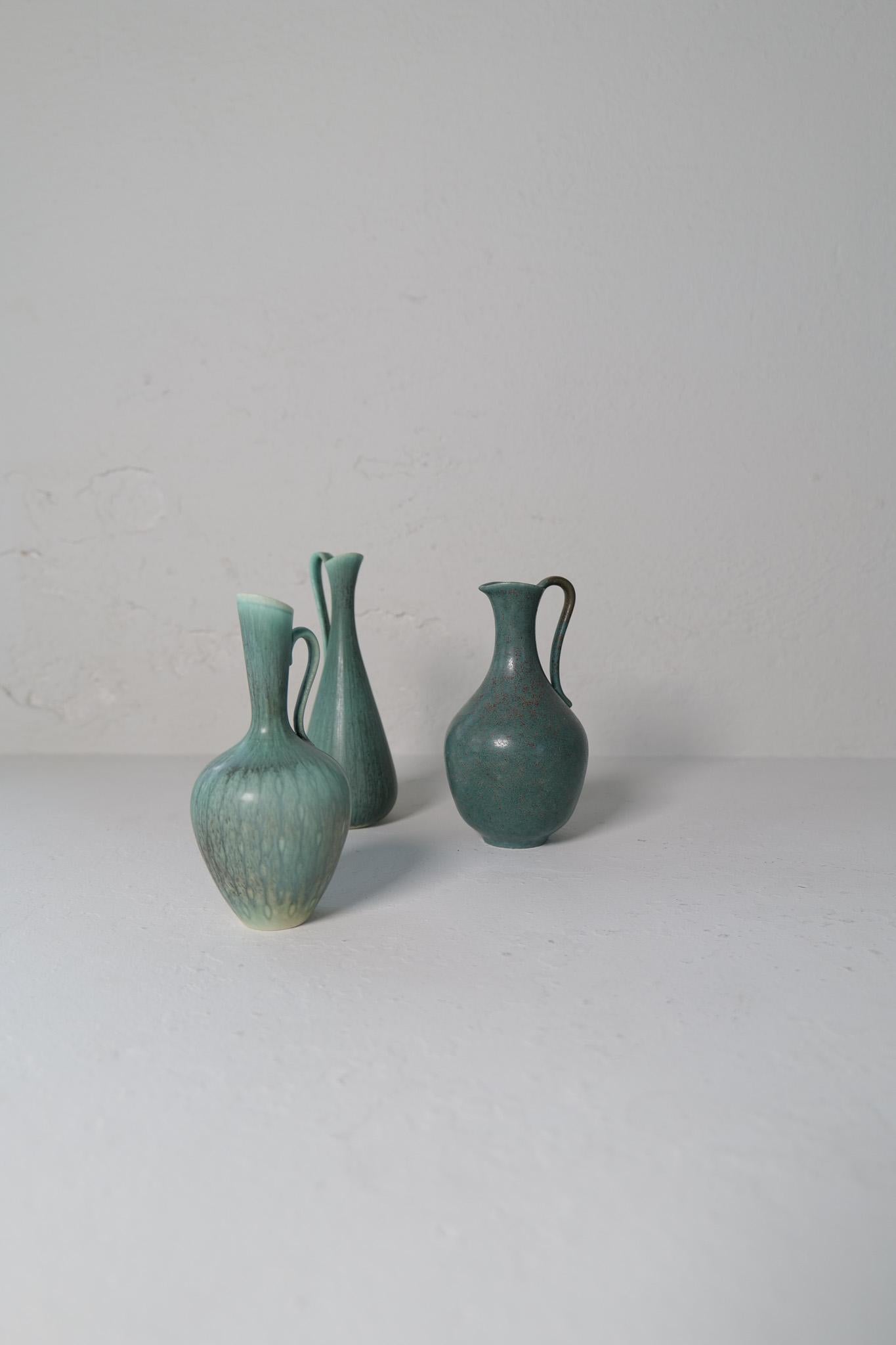 Collection'S 3 keramische Gefäße von Gunnar Nylund Rörstrand Schweden, 1950er Jahre (Keramik) im Angebot