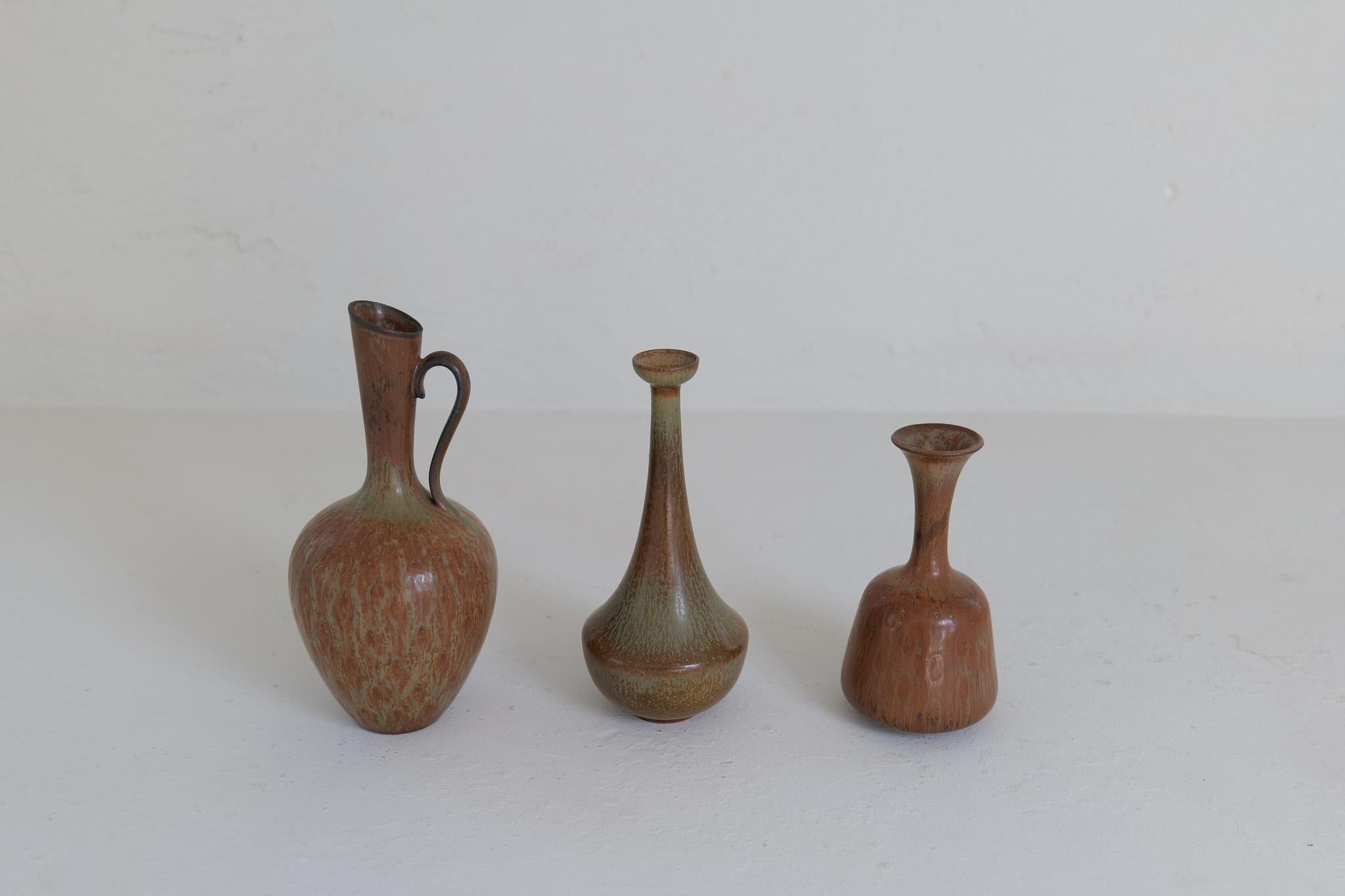 Collection'S 3 keramische Gefäße von Gunnar Nylund Rörstrand Schweden, 1950er Jahre im Angebot 1