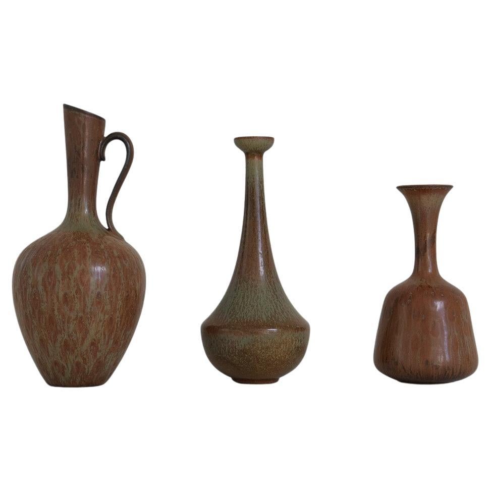 Collection'S 3 keramische Gefäße von Gunnar Nylund Rörstrand Schweden, 1950er Jahre