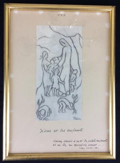 Collection of 3 Contemporary Religious Drawings, Signed