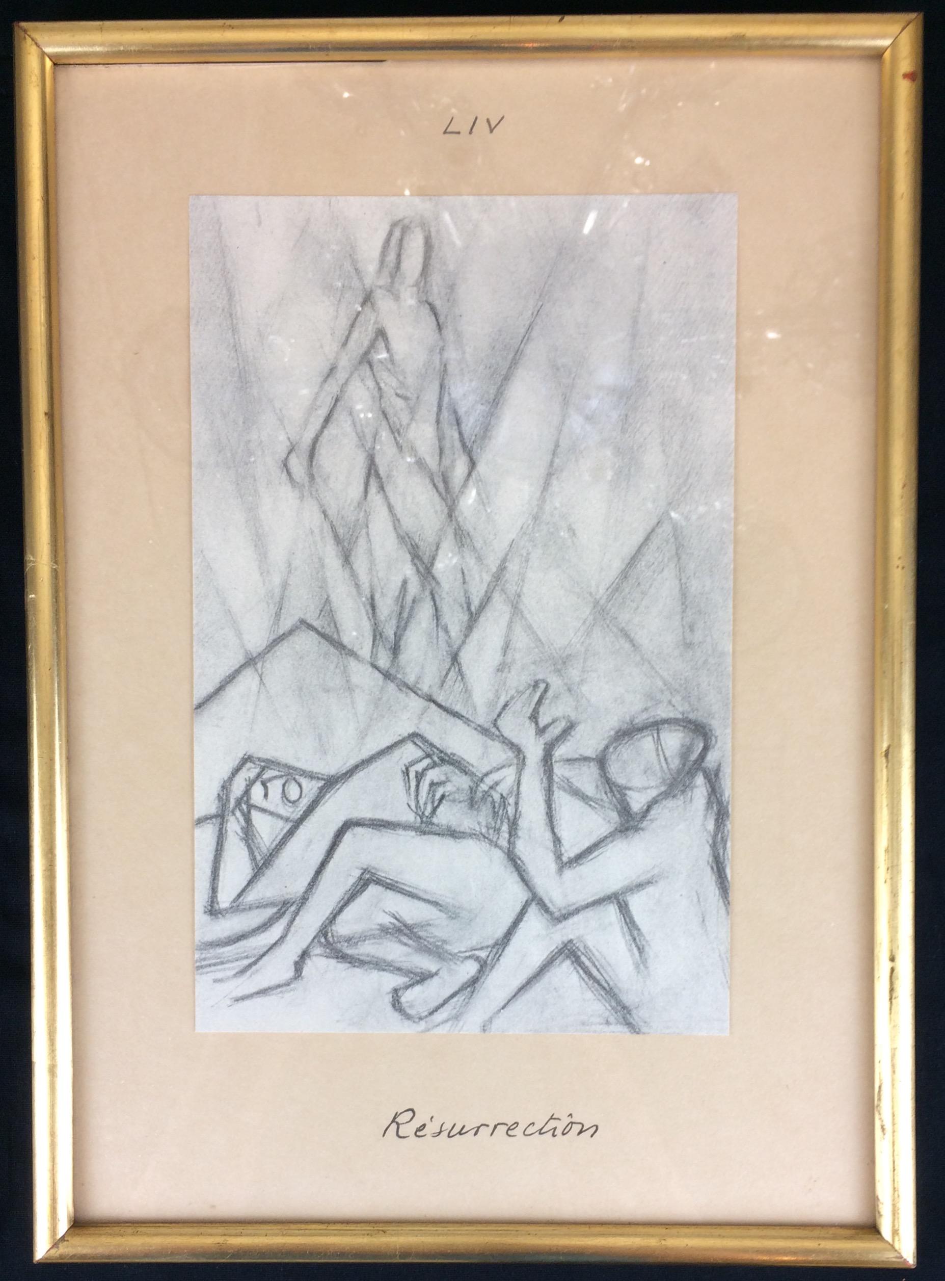 20th Century Collection of 3 Contemporary Religious Drawings, Signed For Sale