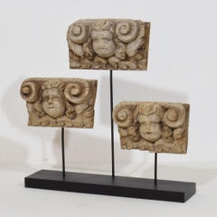 The Collection of 3 French 17th Century Weathered Oak Renaissance  The Ornamental