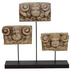 The Collection of 3 French 17th Century Weathered Oak Renaissance  The Ornamental