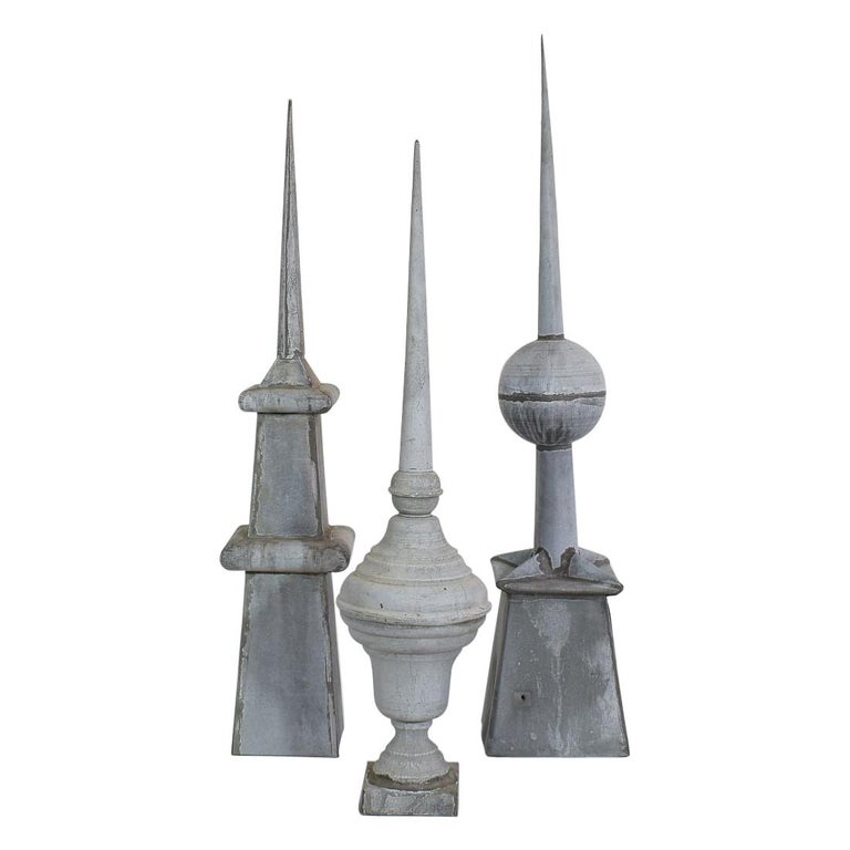 Collection of 3 French 19th Century Zinc Roof Finials at 1stDibs ...