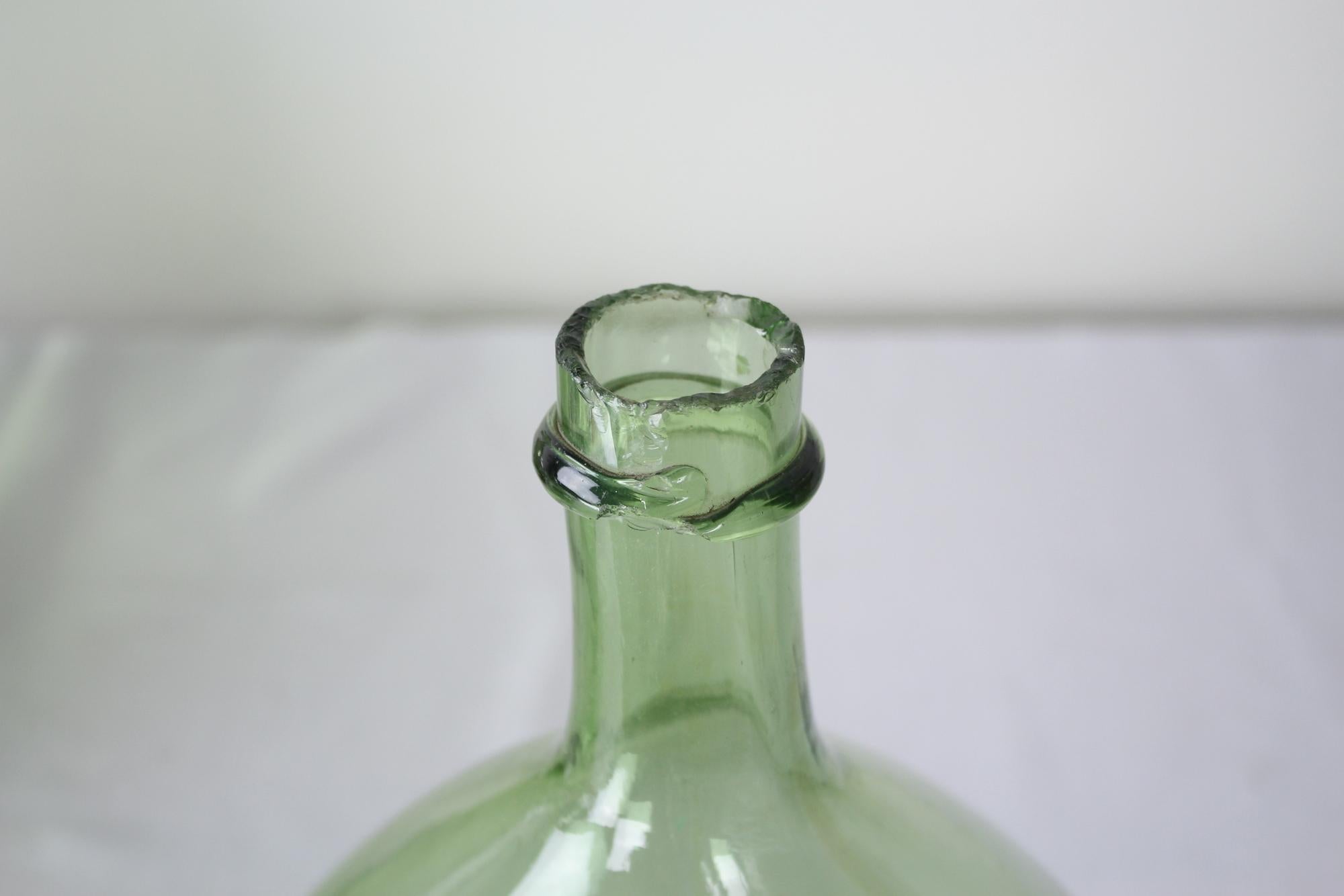 green demijohn bottle