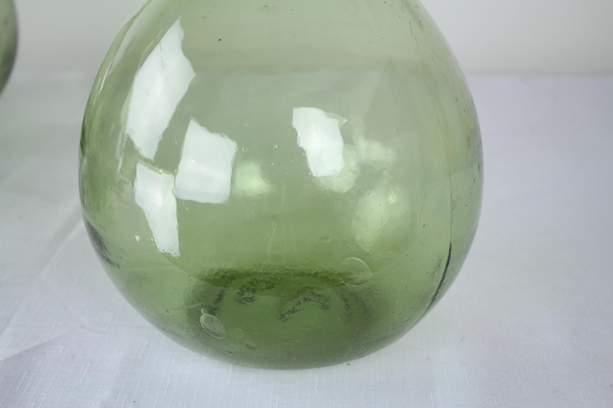 green demijohn bottle