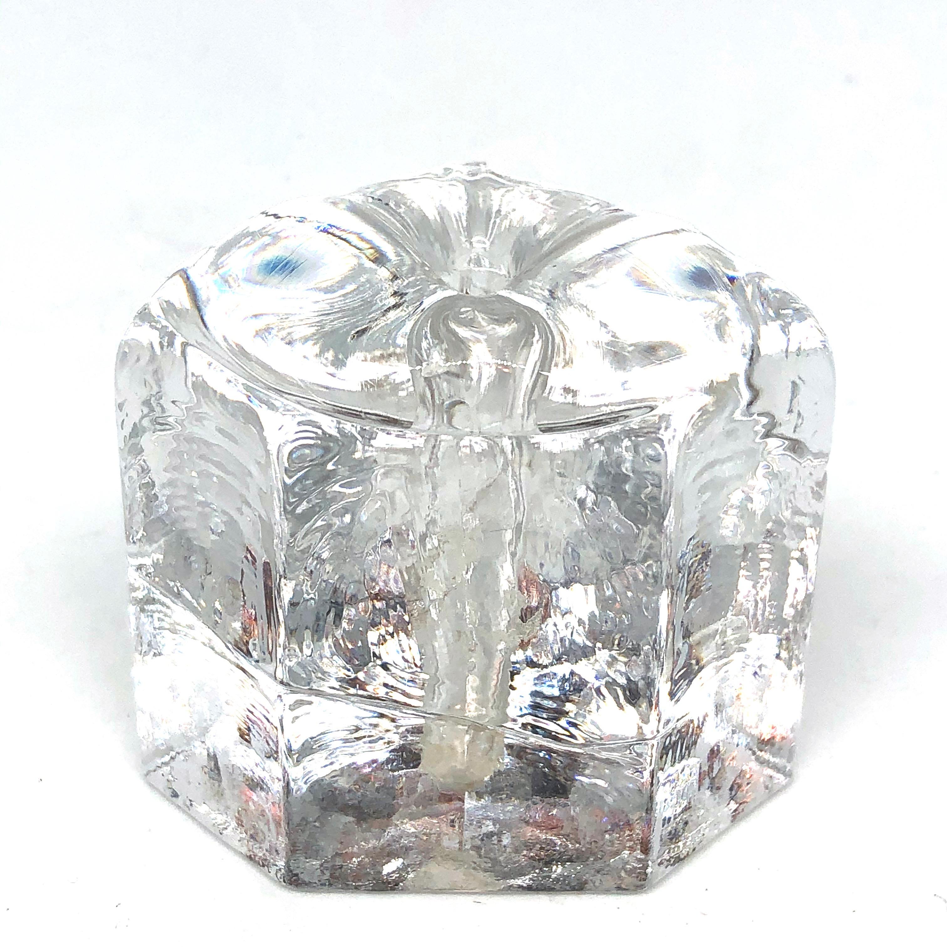 Collection of 3 Ice Block Glass 