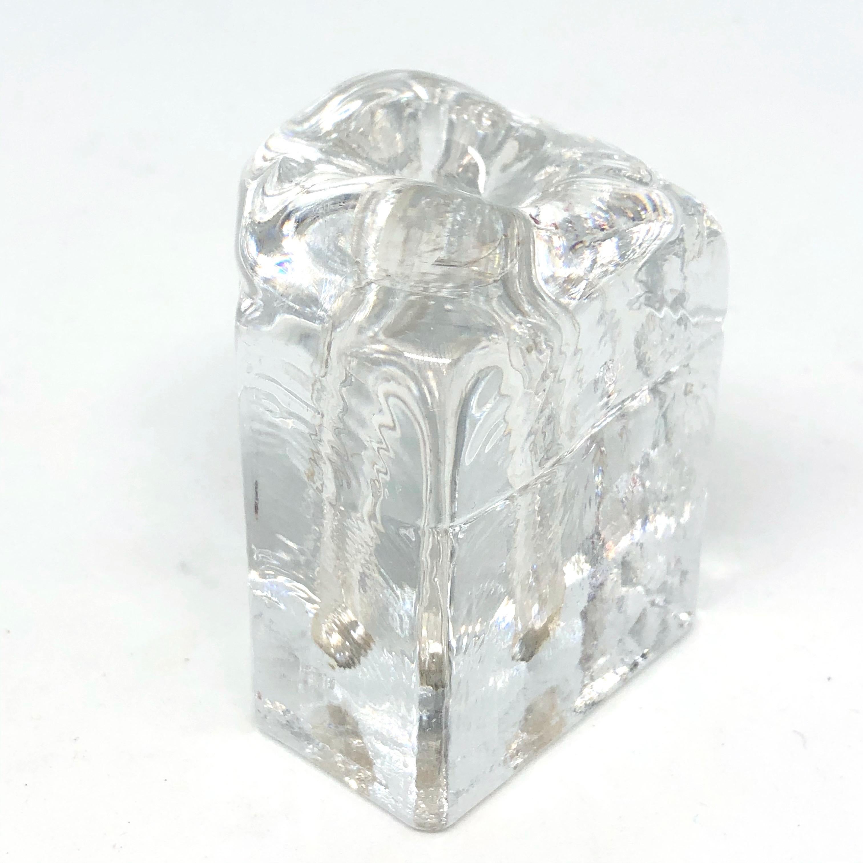 Mid-20th Century Collection of 3 Ice Block Glass 