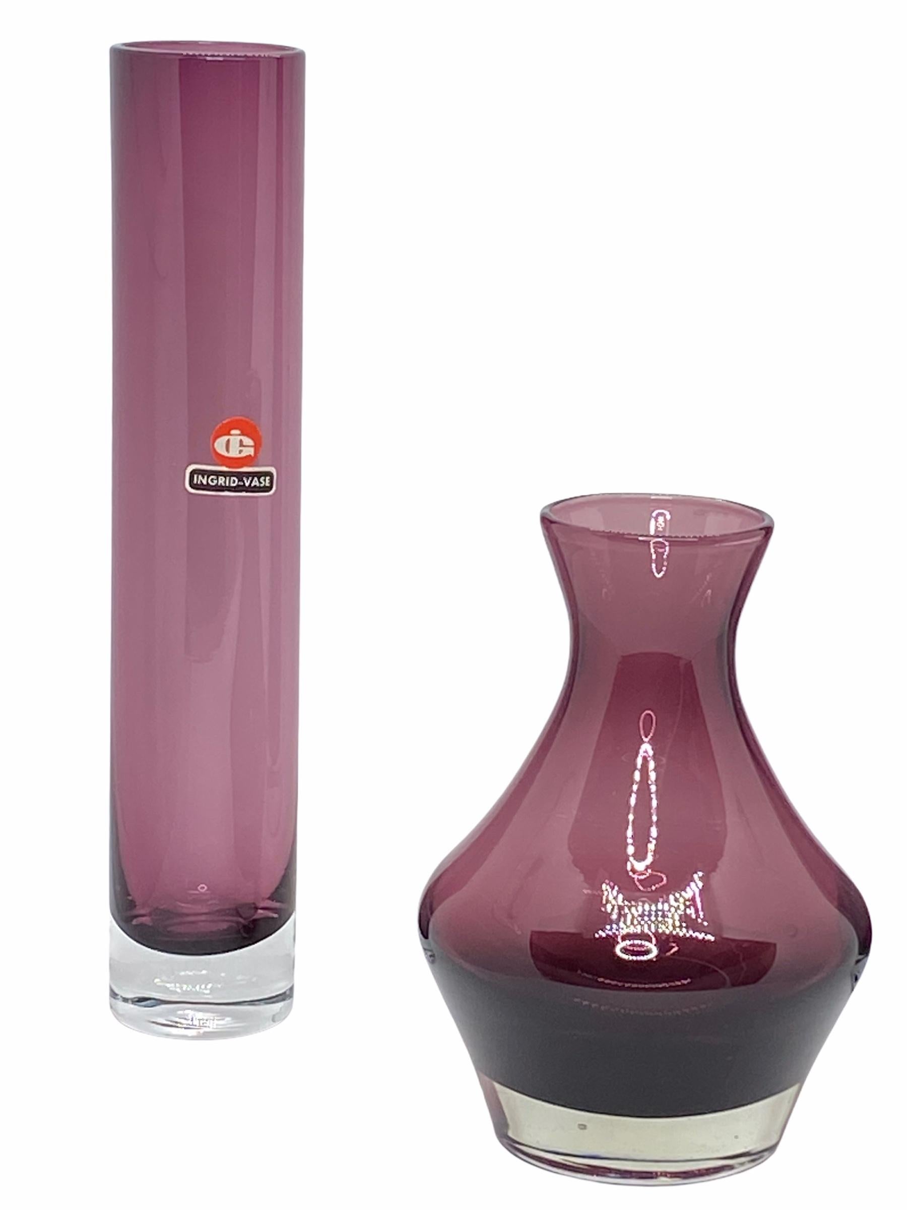 purple glass vase vintage