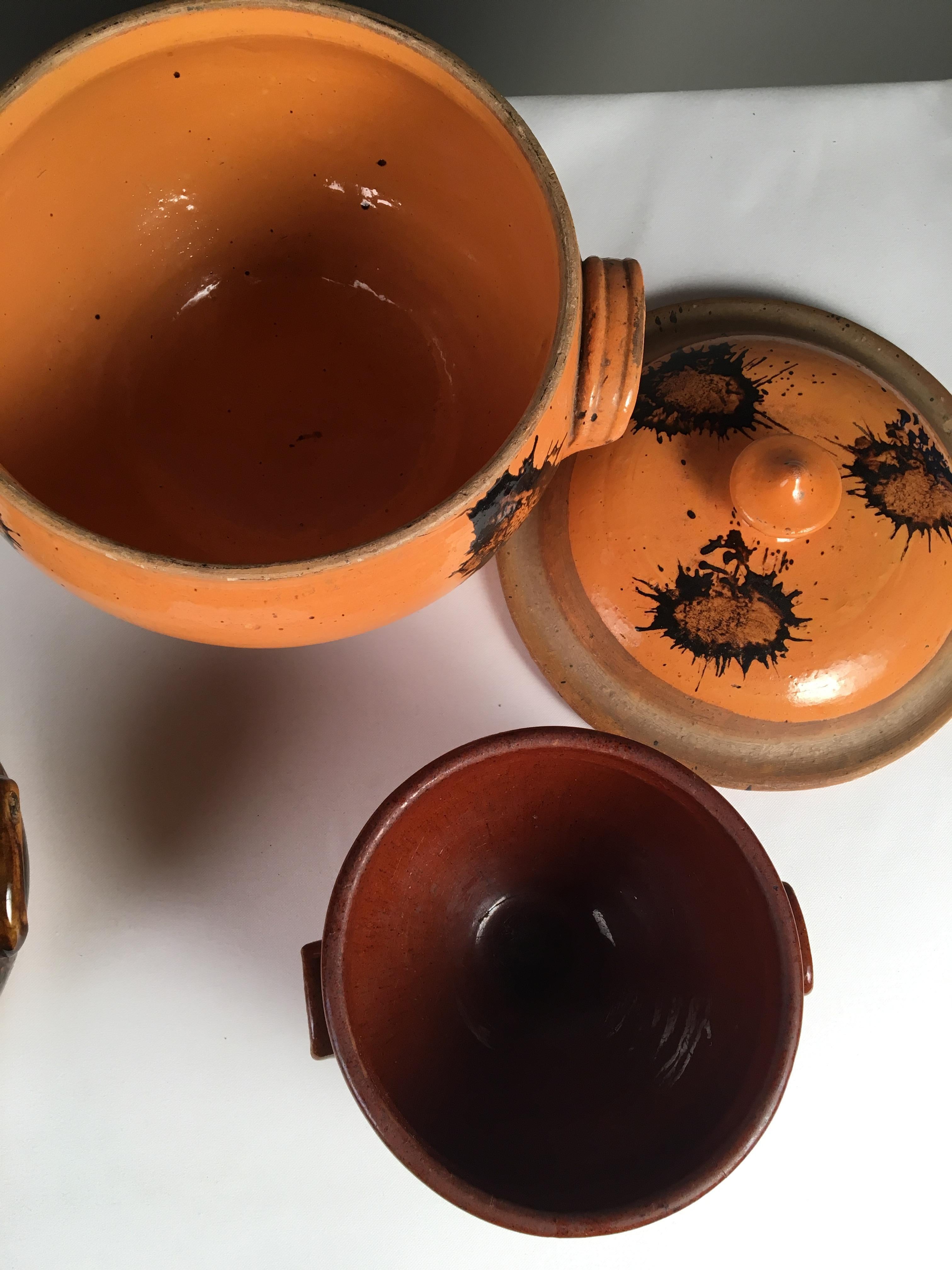 Collection of 3 Jaspe Tureens, French, 19th Century In Good Condition In Doylestown, PA