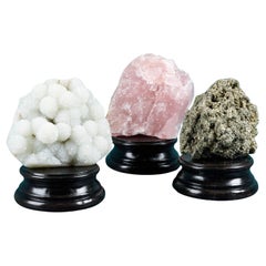 Collection of 3 Large Natural Cabinet Minerals