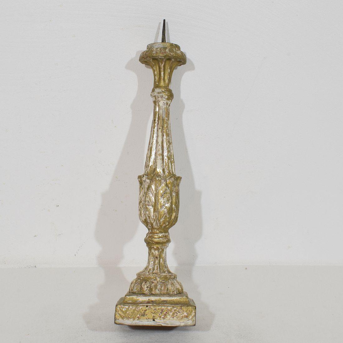 Collection Of 3 Late 18th Century Italian Neoclassical Candleholders For Sale 9