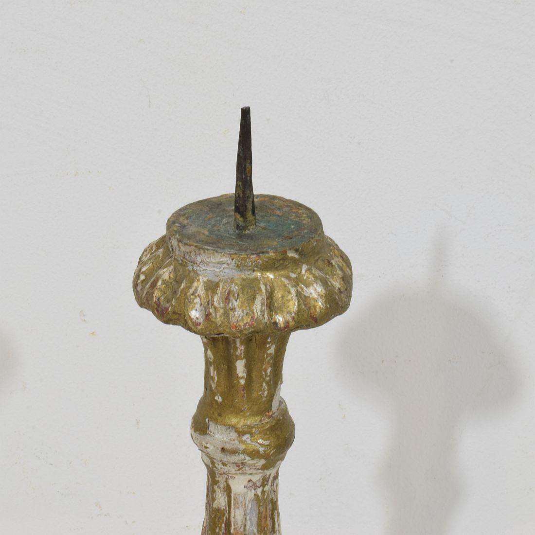Collection Of 3 Late 18th Century Italian Neoclassical Candleholders For Sale 12