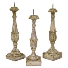 Collezione di 3 portacandele neoclassici italiani della fine del XVIII secolo