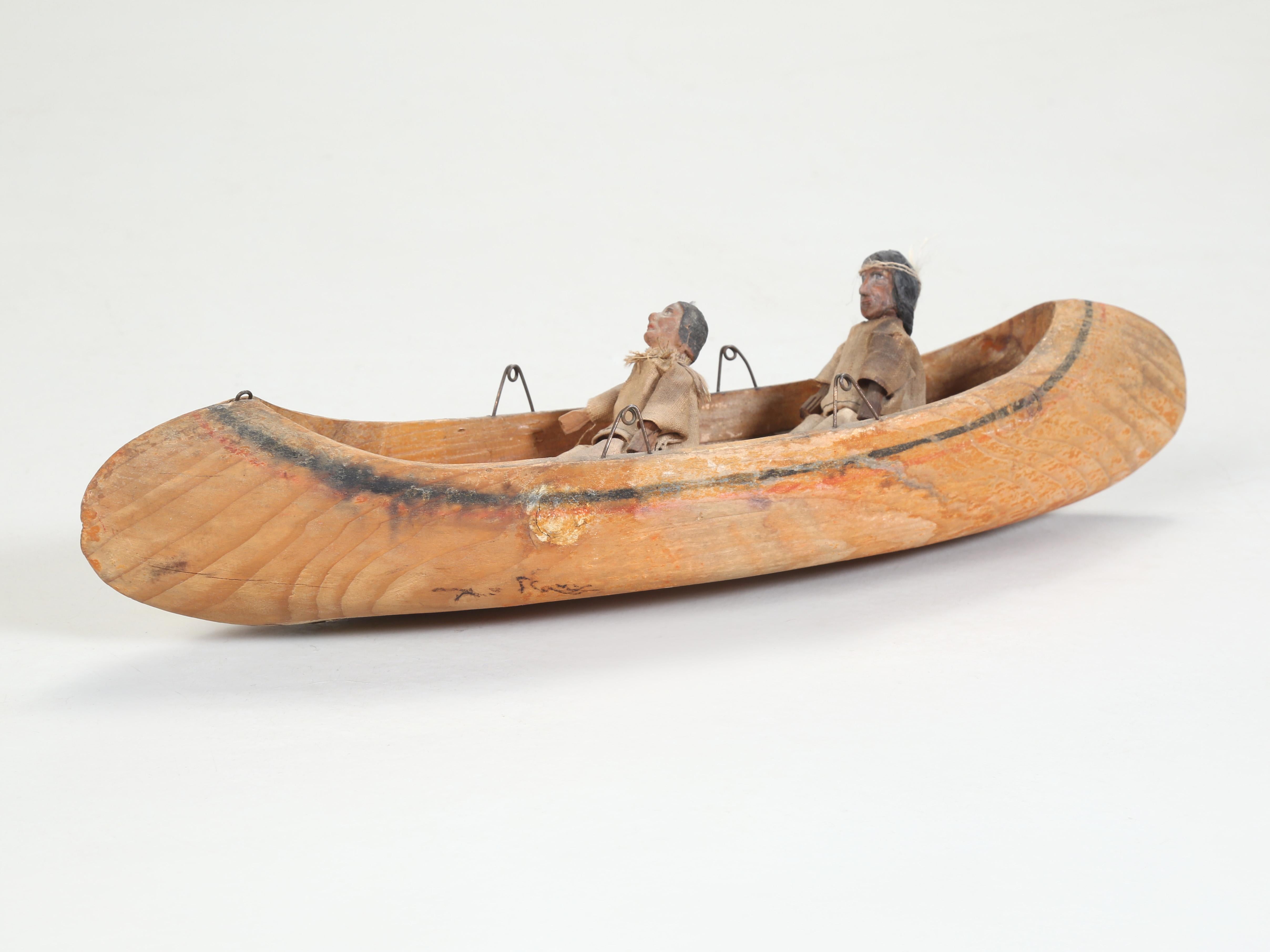 Collection de (3) canoës d'art populaire amérindien  Bon état - En vente à Chicago, IL