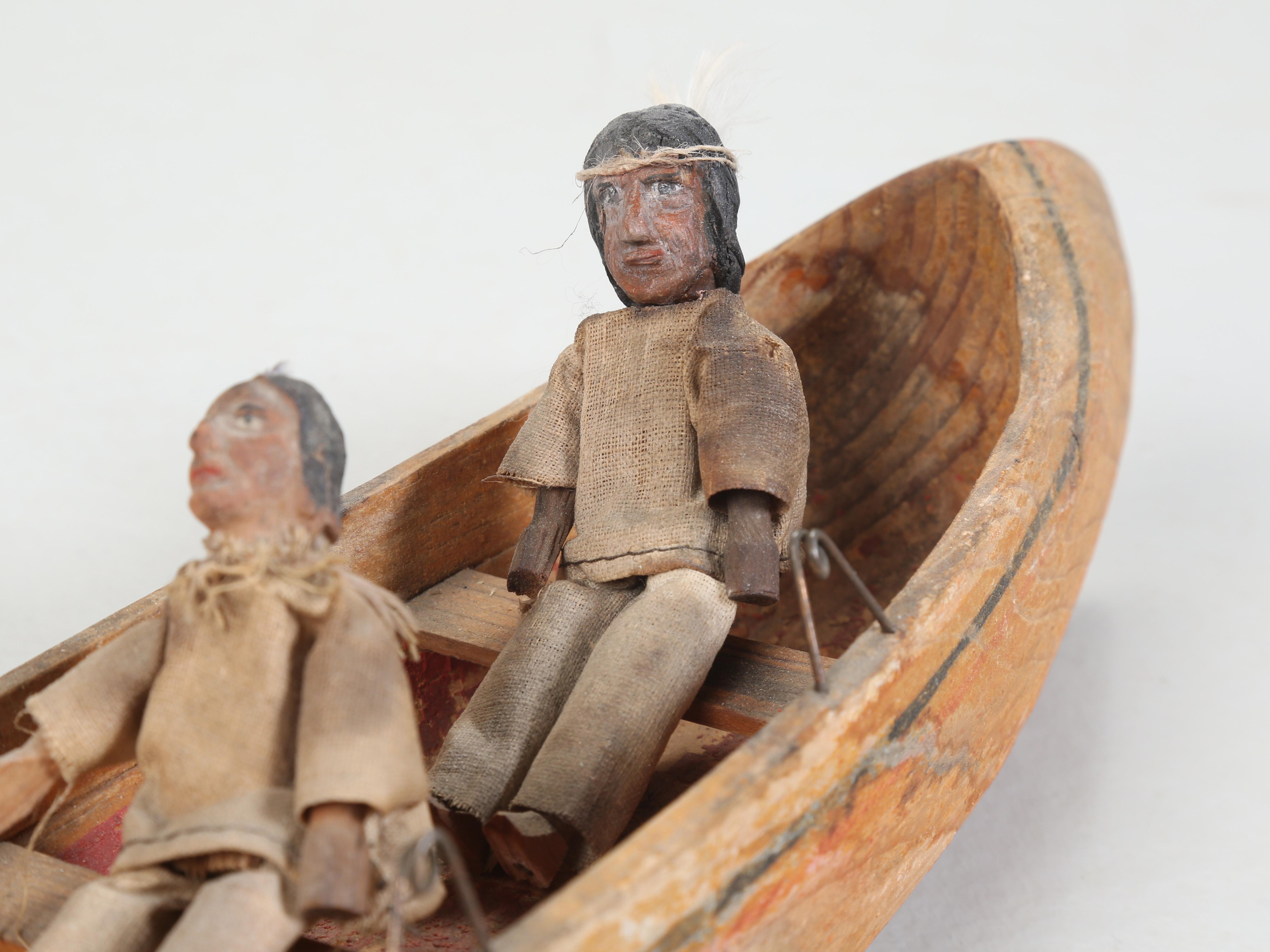 Bois Collection de (3) canoës d'art populaire amérindien  en vente