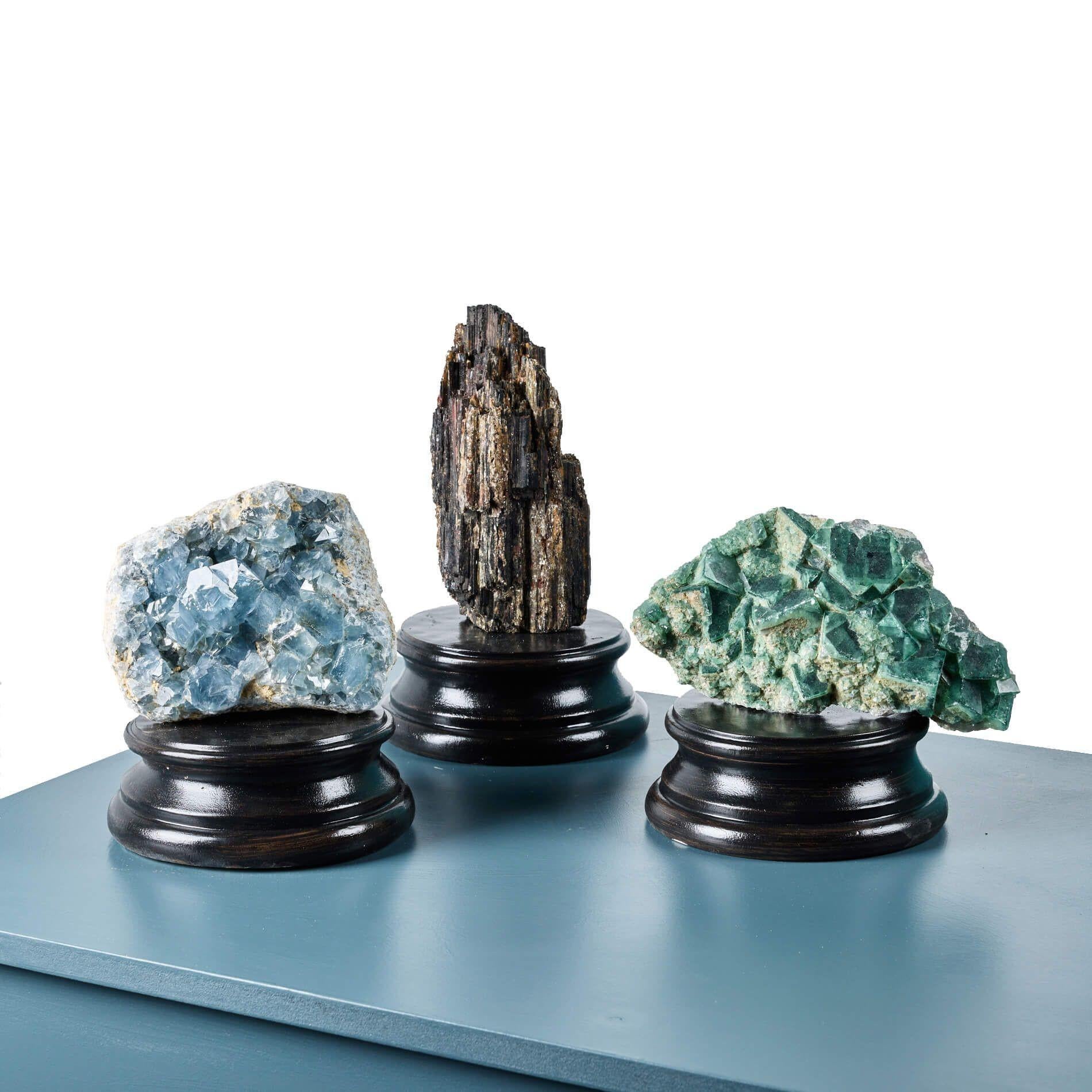Malagasy Collection of 3 Natural Mineral Cabinet Specimens For Sale