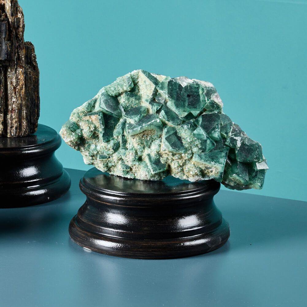 Collection of 3 Natural Mineral Cabinet Specimens In Fair Condition For Sale In Wormelow, Herefordshire