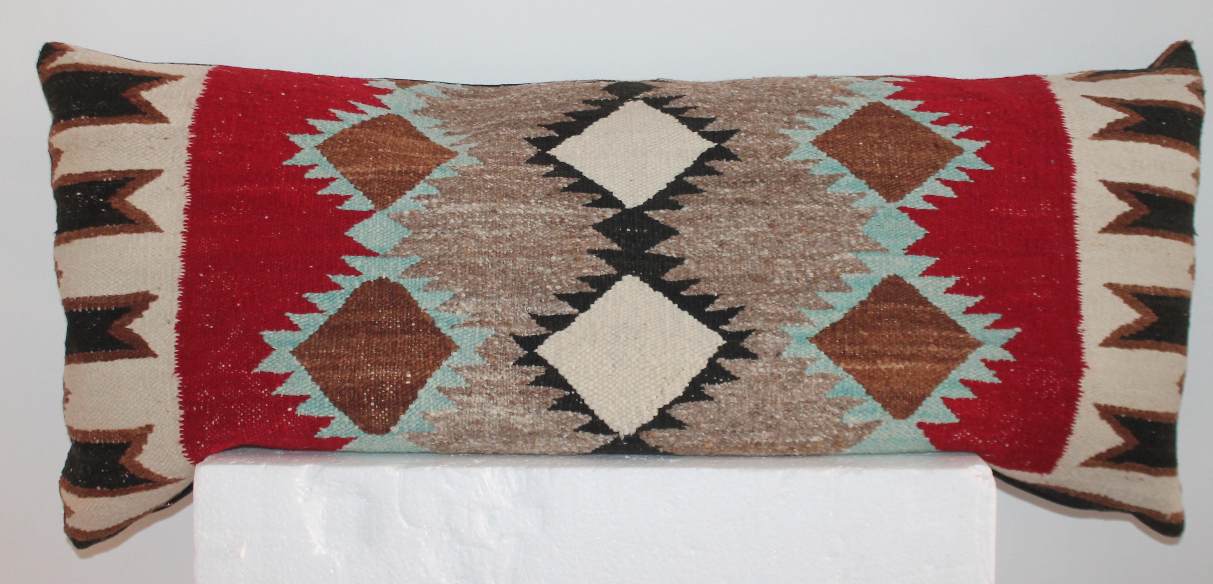 Adirondack Collection of 3 Navajo Indian Weaving Bolster Pillows