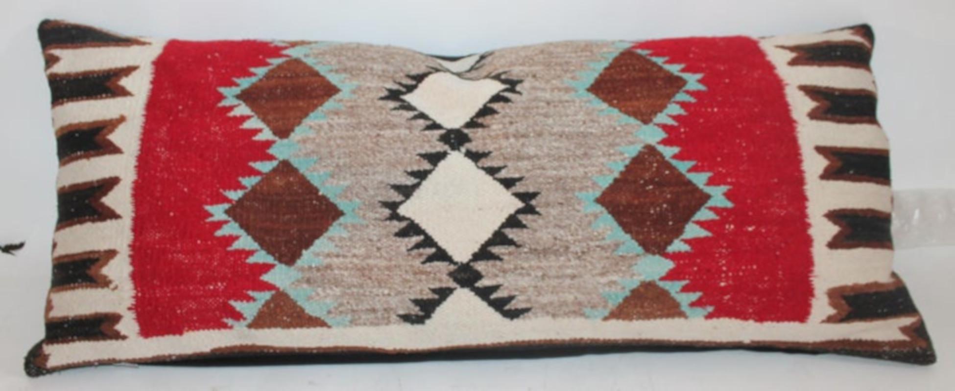 American Collection of 3 Navajo Indian Weaving Bolster Pillows