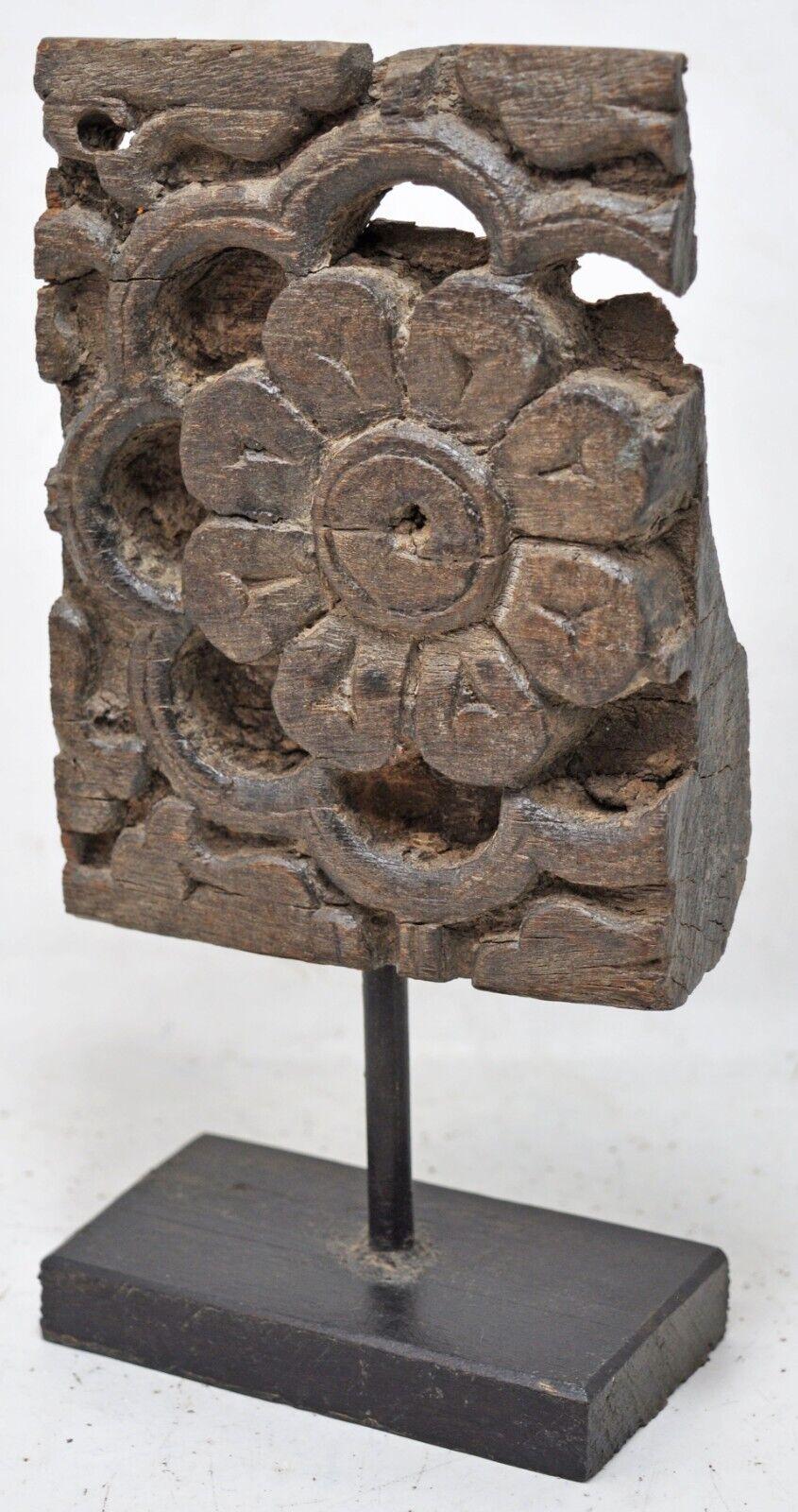 Archaistic Collection of 3 South Asian Antique Architectural Fragments on Stands For Sale
