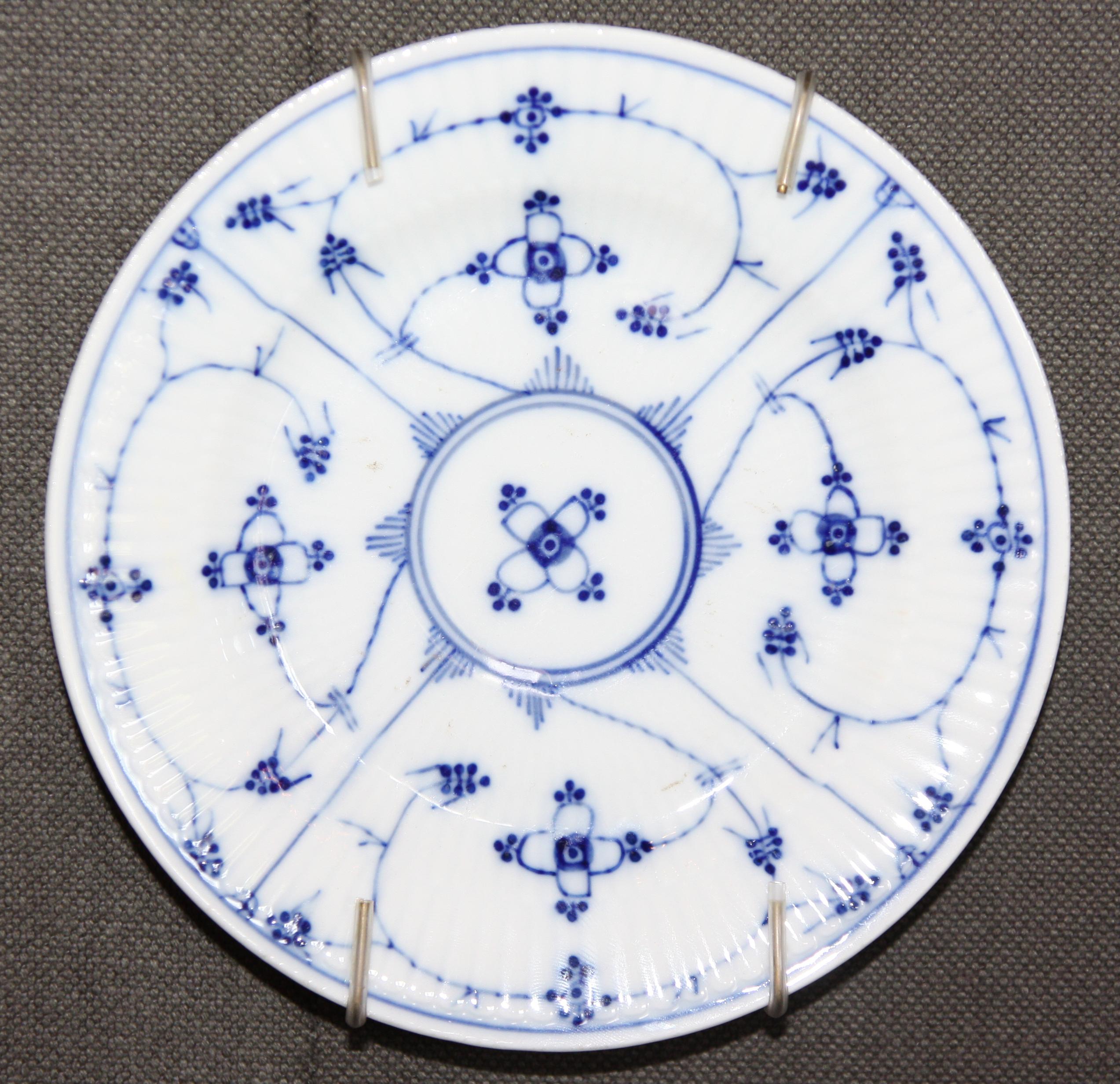 Chinese Export Collection of 31 Hand Painted Blue and White Porcelain Plates 