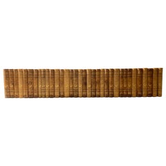 Collection of 34 Swedish 20th Century Leather-Bound Books