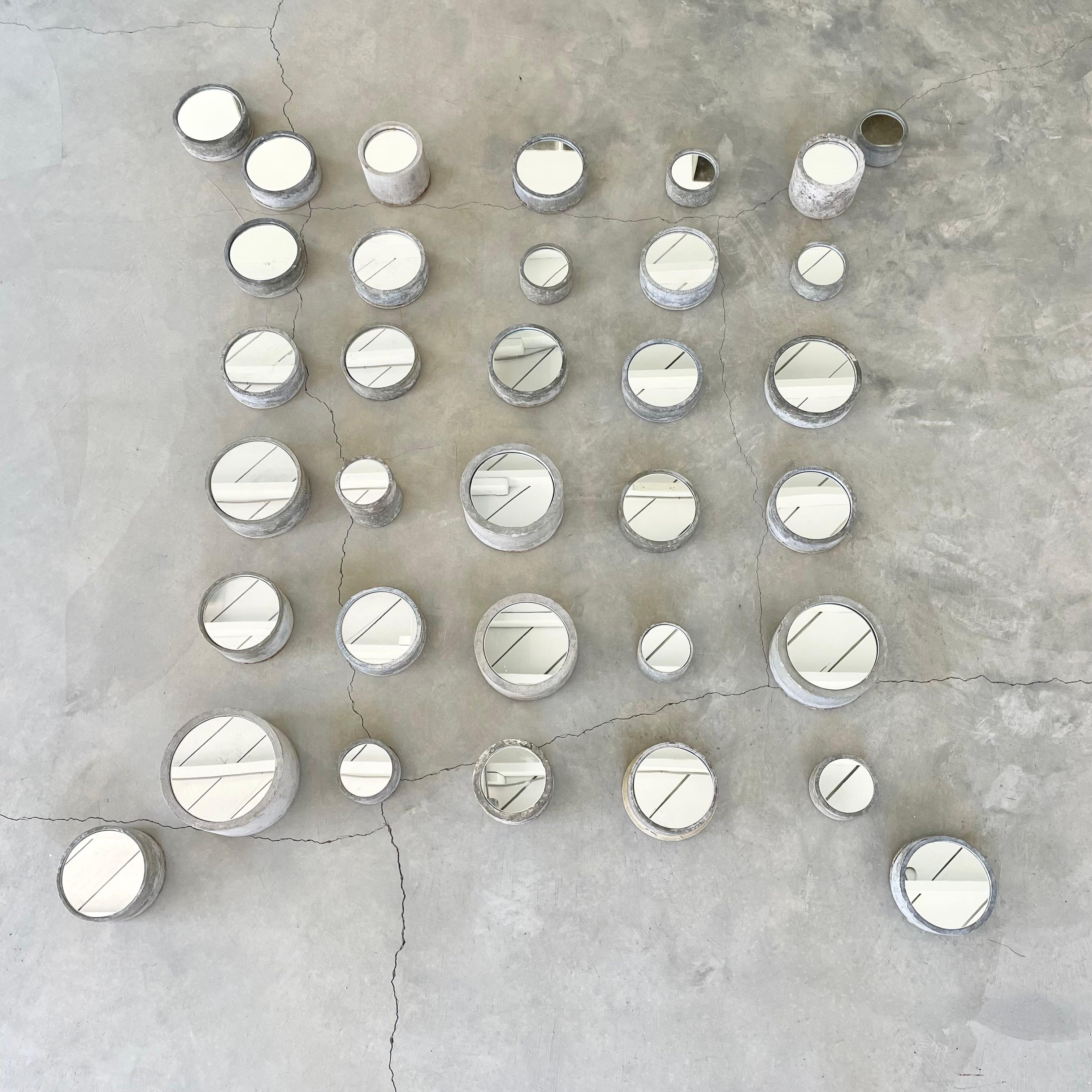 Collection of 34 Willy Guhl Concrete Mirrors, 1960s Switzerland For Sale 3