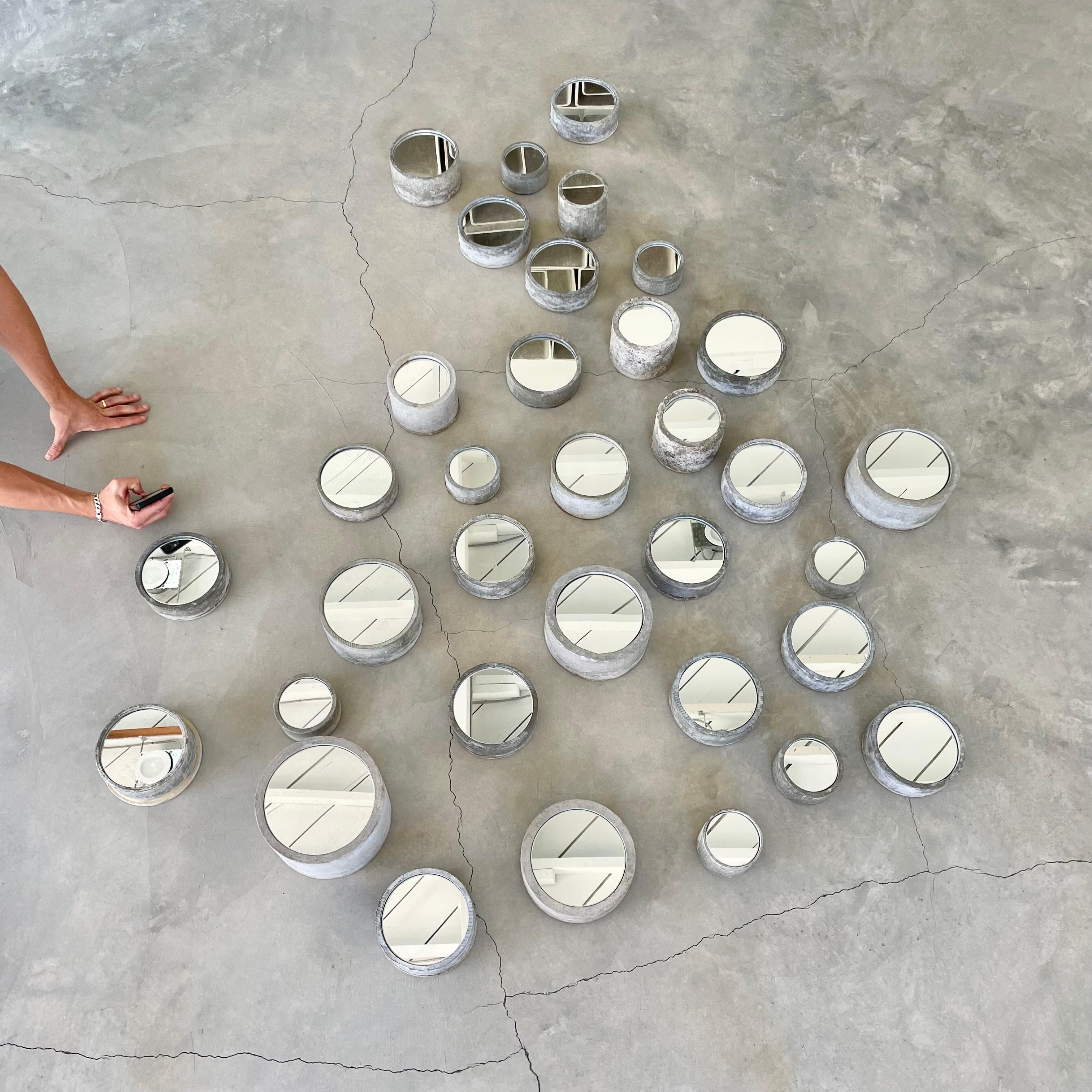 Collection of 34 Willy Guhl Concrete Mirrors, 1960s Switzerland For Sale 5
