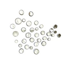 Collection of 34 Willy Guhl Concrete Mirrors, 1960s Switzerland