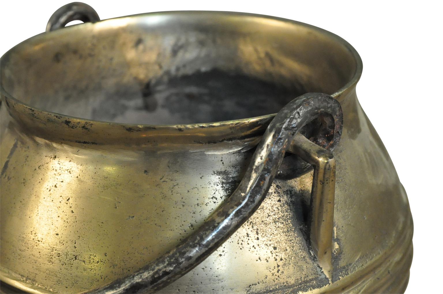 Spanish Collection of 4 Bronze Olas, Cooking Pots For Sale
