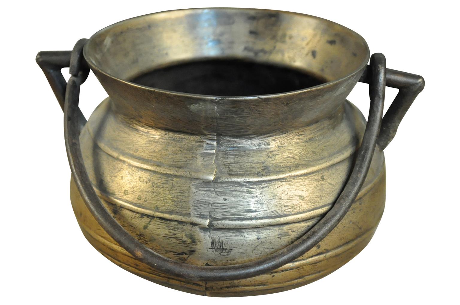 18th Century and Earlier Collection of 4 Bronze Olas, Cooking Pots For Sale