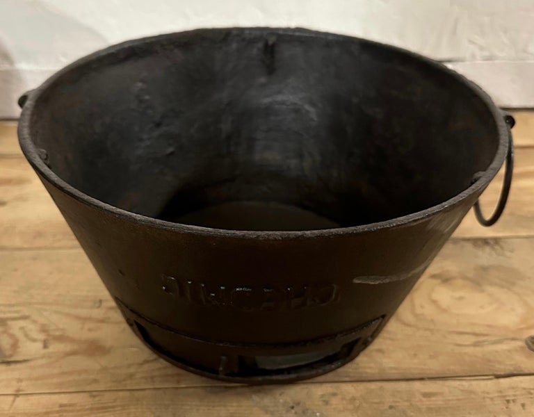 Collection of 4 Cast Iron Cauldrons or Buckets For Sale 5