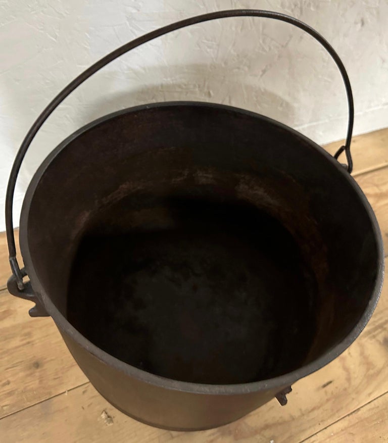 Collection of 4 Cast Iron Cauldrons or Buckets For Sale 3
