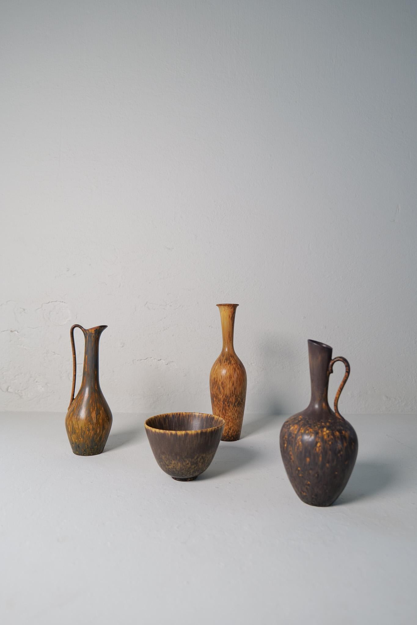 Collection'S 4 keramische Gefäße von Gunnar Nylund Rörstrand Schweden, 1950er Jahre im Angebot 1