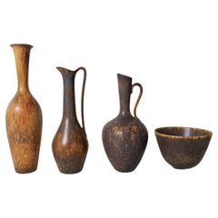 Collection of 4 Ceramic Vessels by Gunnar Nylund Rörstrand Sweden, 1950s