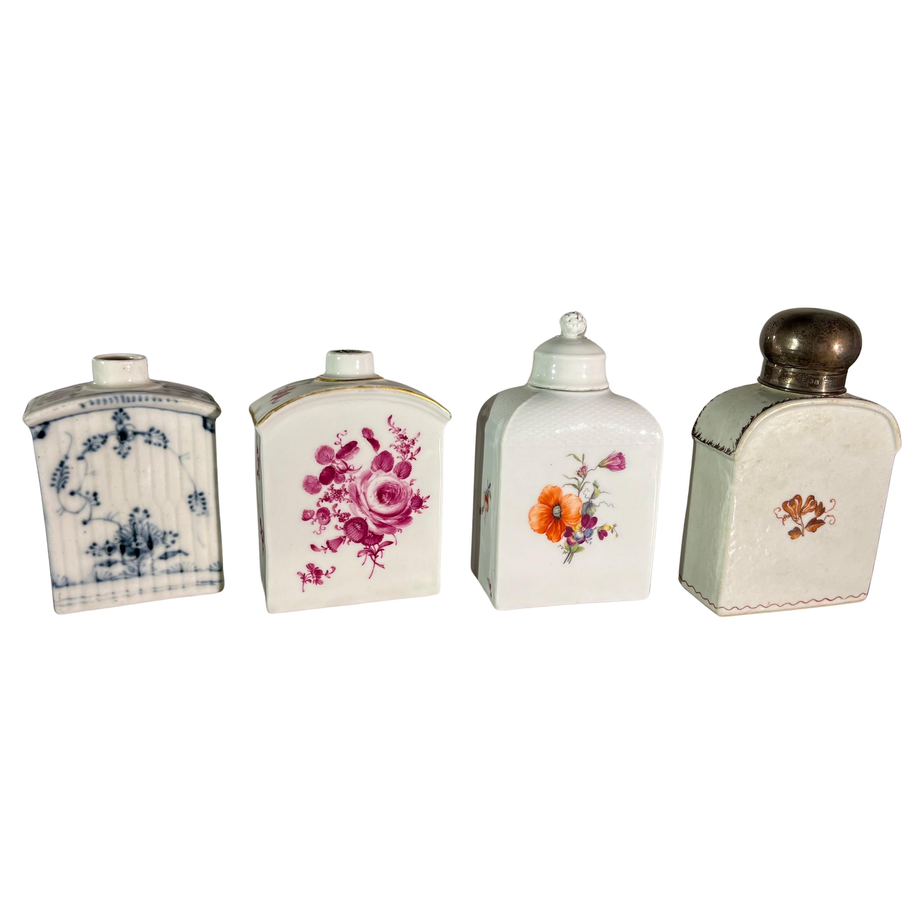 Collection de 4 boîtes à thé d'exportation chinoise, 18ème siècle en vente