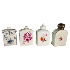 Collection of 4 Chinese Export Tea Caddies, 18th Century