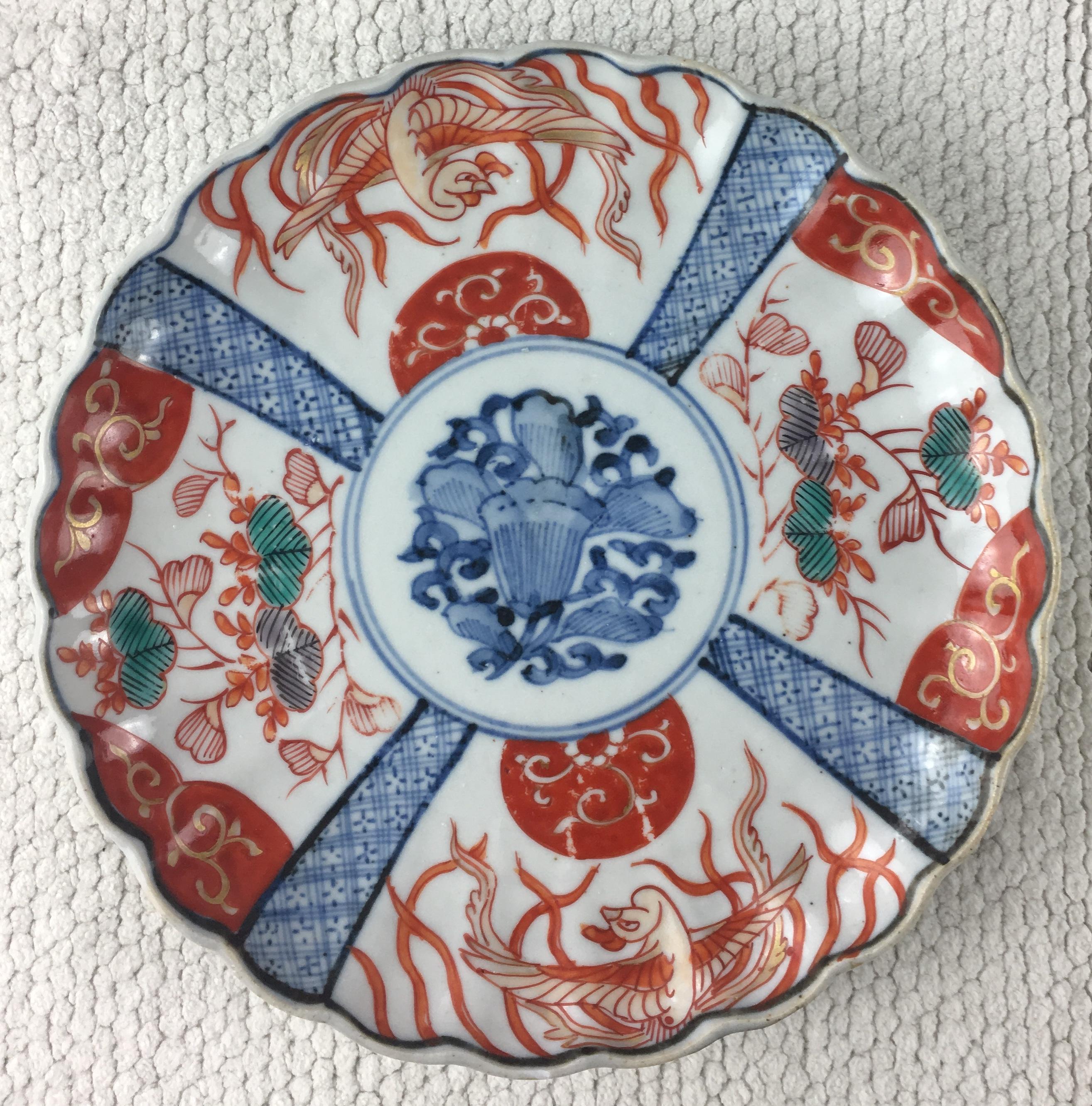 A fine collection of four good quality 19th century Japanese Imari Porcelain chargers. Varying motifs and dimensions, measurements are between 7 3/8