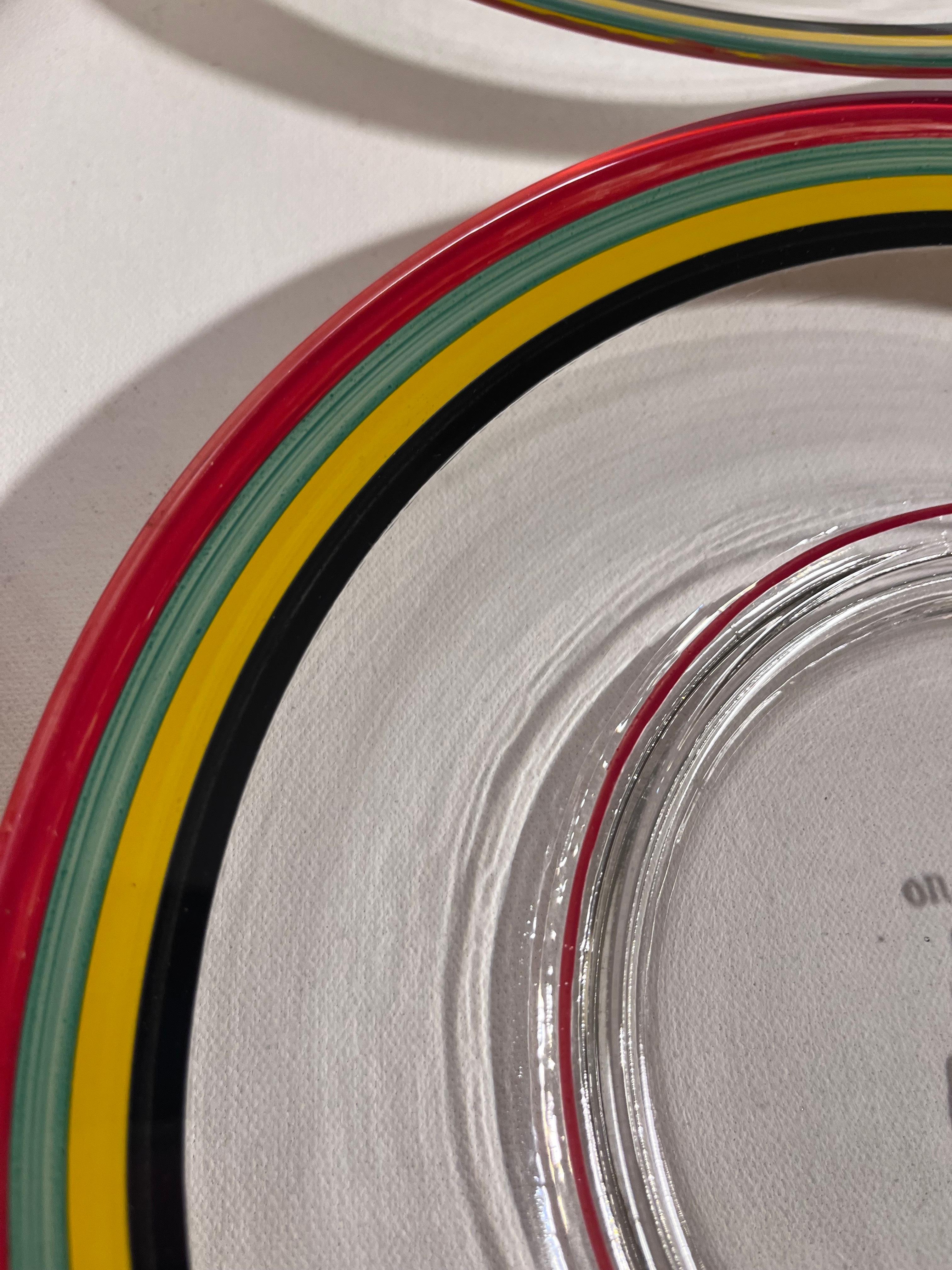 Collection of 4 John Held Jr. Gemalte Art Deco Cocktail Bar Servierplatten 1932 im Angebot 3