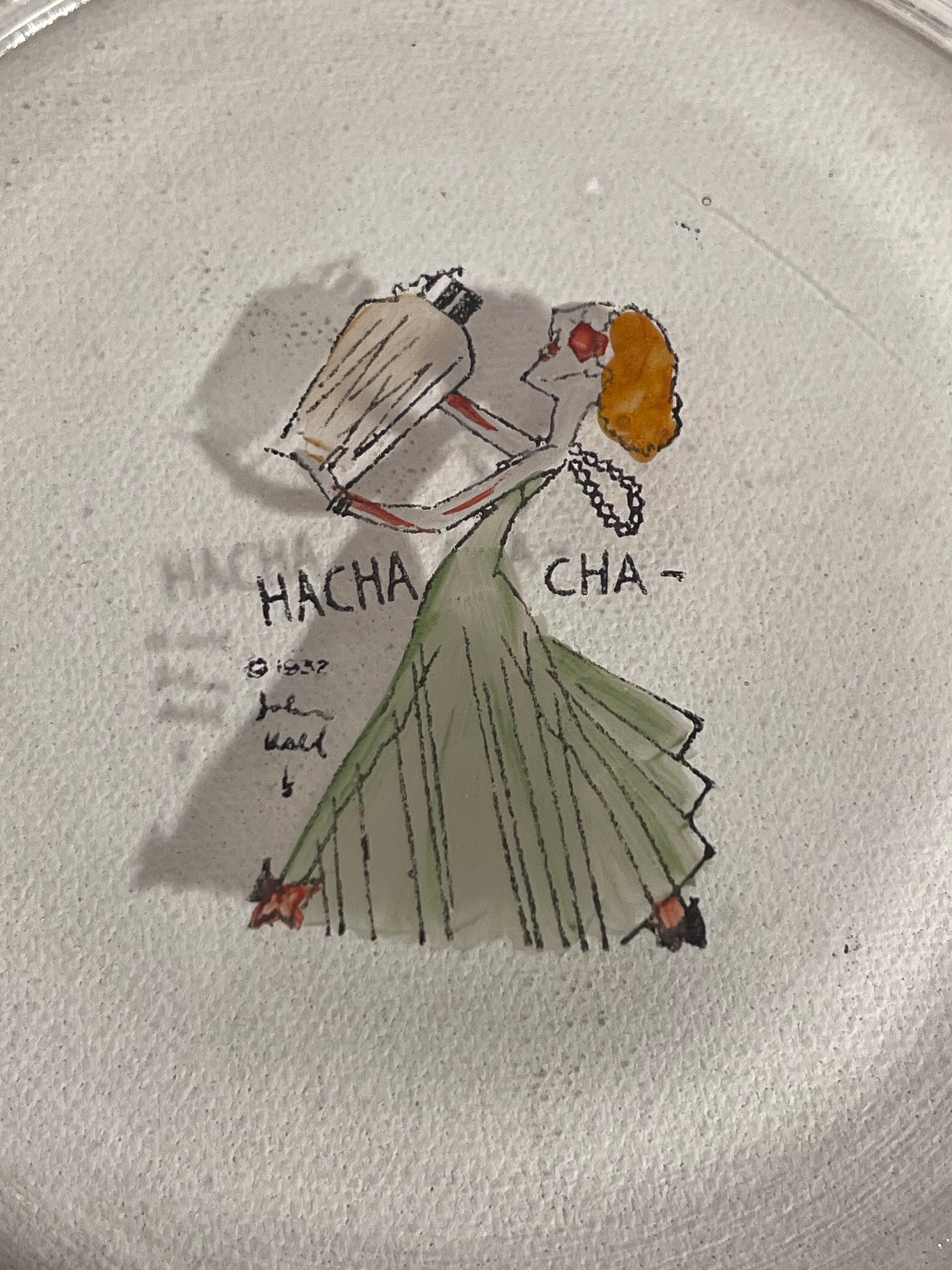 Collection of 4 John Held Jr. Gemalte Art Deco Cocktail Bar Servierplatten 1932 im Zustand „Gut“ im Angebot in Red Lion, PA