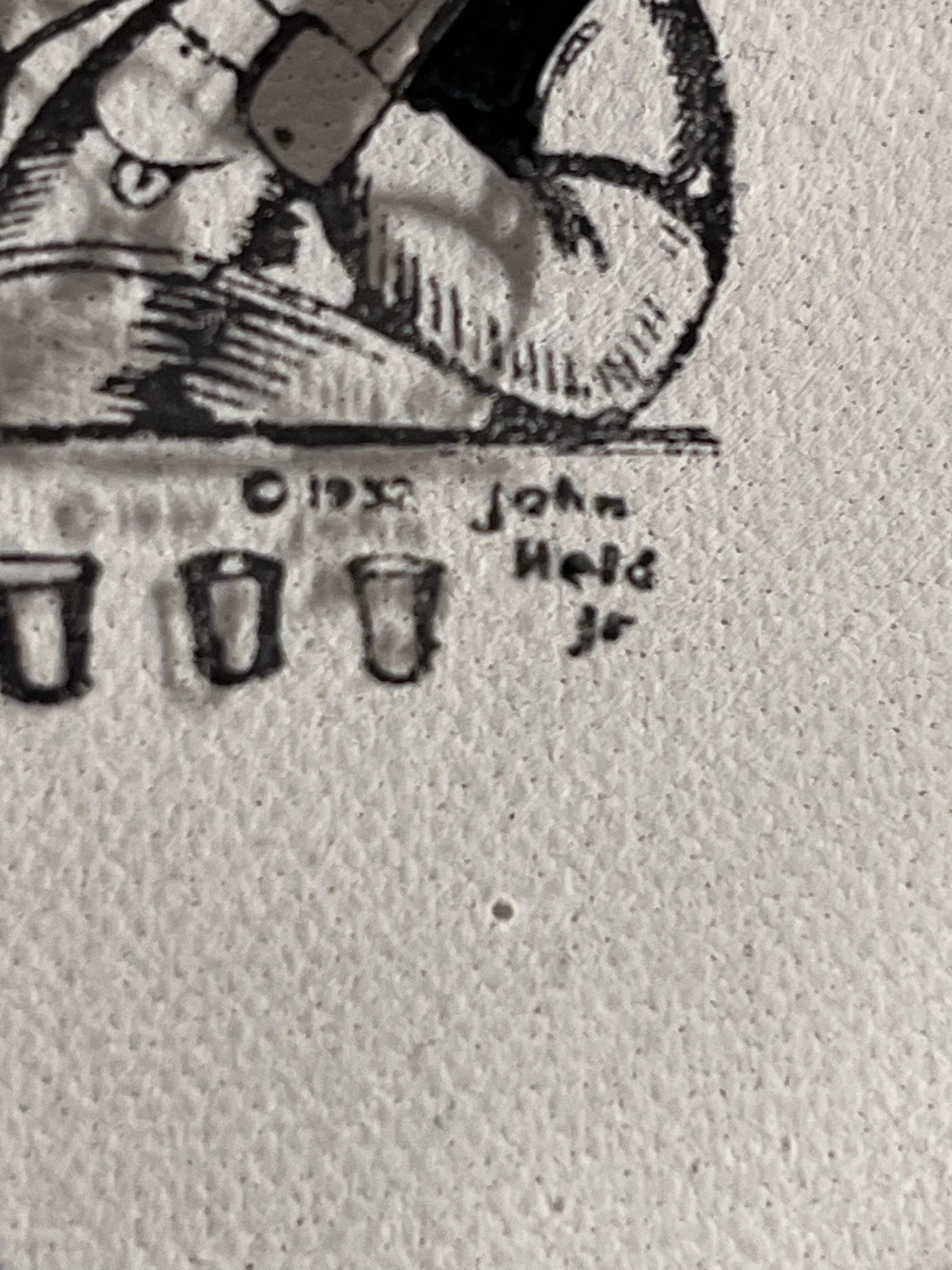 Collection of 4 John Held Jr. Gemalte Art Deco Cocktail Bar Servierplatten 1932 (Glas) im Angebot