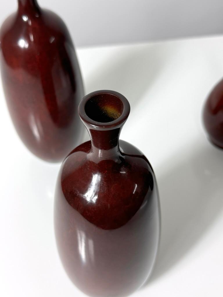 Sammlung von 4 japanischen Ikebana-Bud-Vasen aus der Mitte des 20. Jahrhunderts um 1950 im Angebot 3