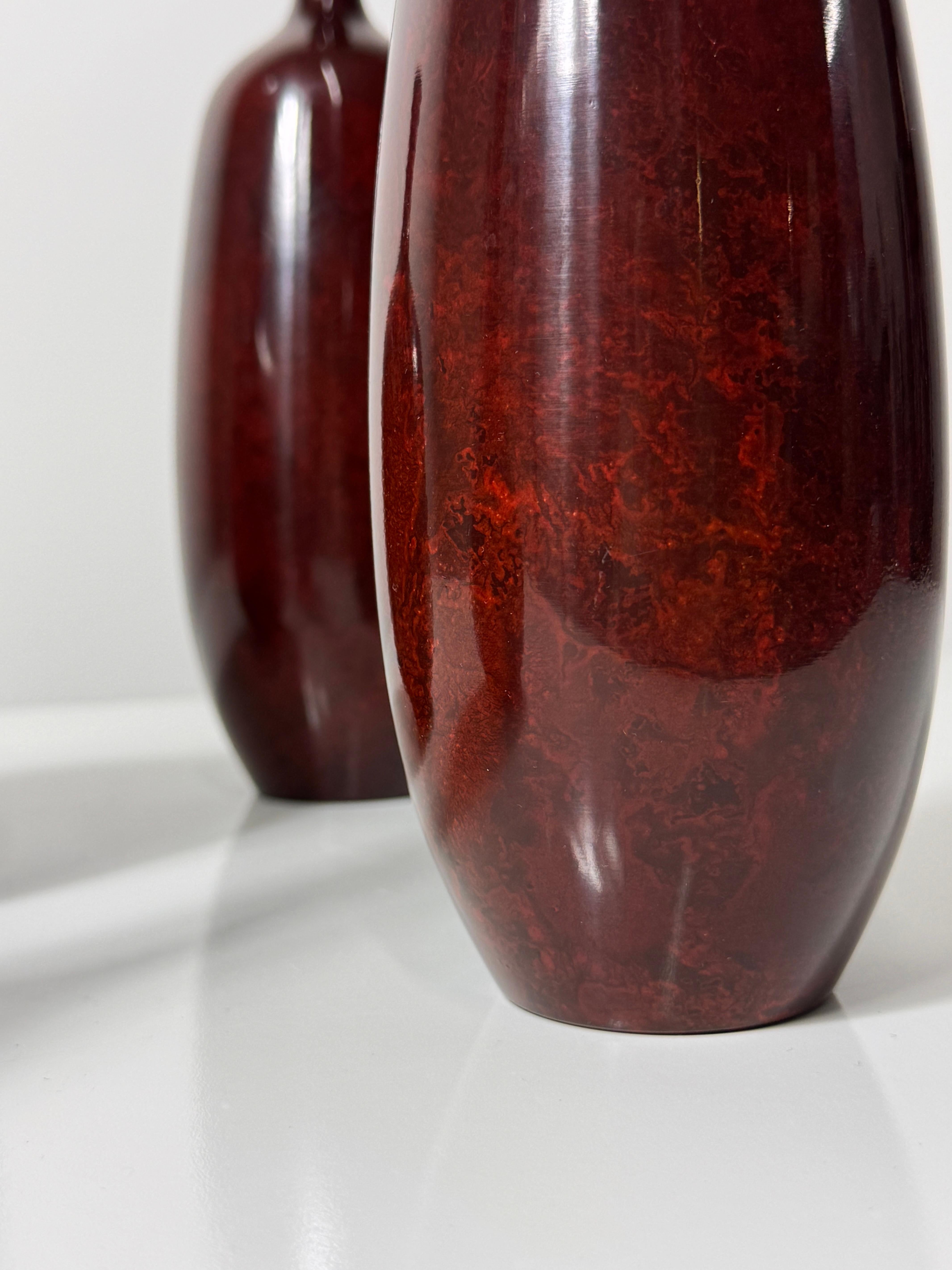 Sammlung von 4 japanischen Ikebana-Bud-Vasen aus der Mitte des 20. Jahrhunderts um 1950 im Angebot 4