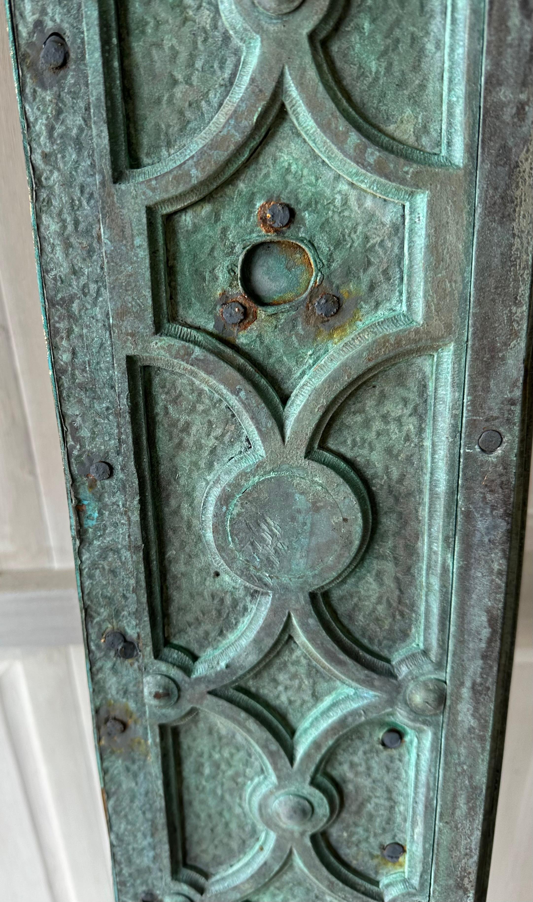 Collection of 4 Monumental Verdigris Bronze Floor Mirrors--PRICED INDIVIDUALLY For Sale 6