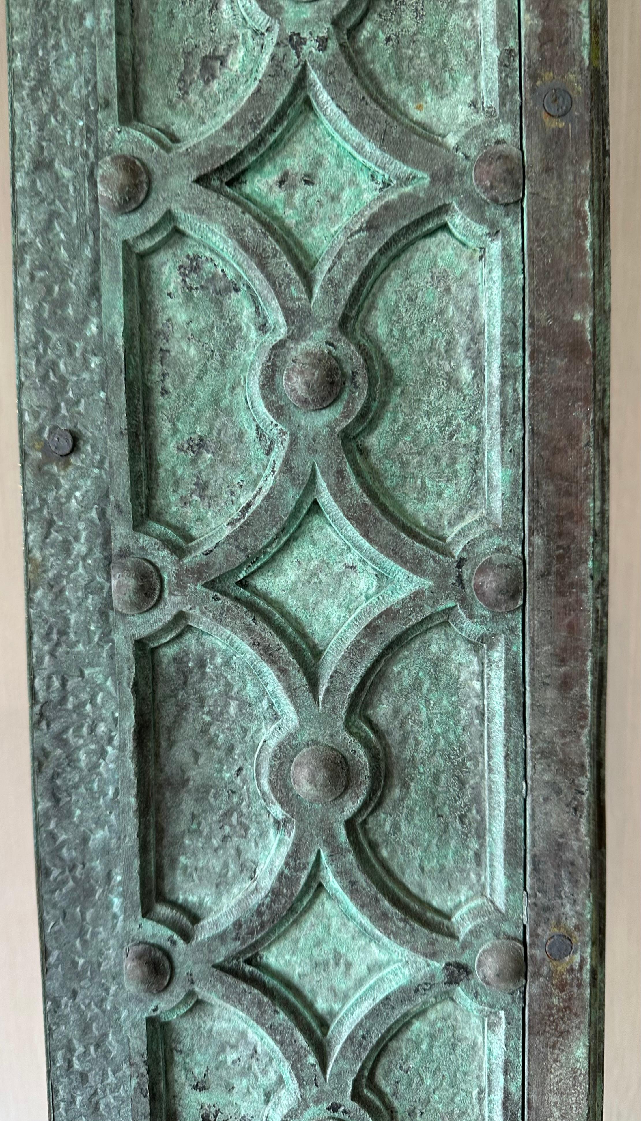 Collection of 4 Monumental Verdigris Bronze Floor Mirrors--PRICED INDIVIDUALLY For Sale 8