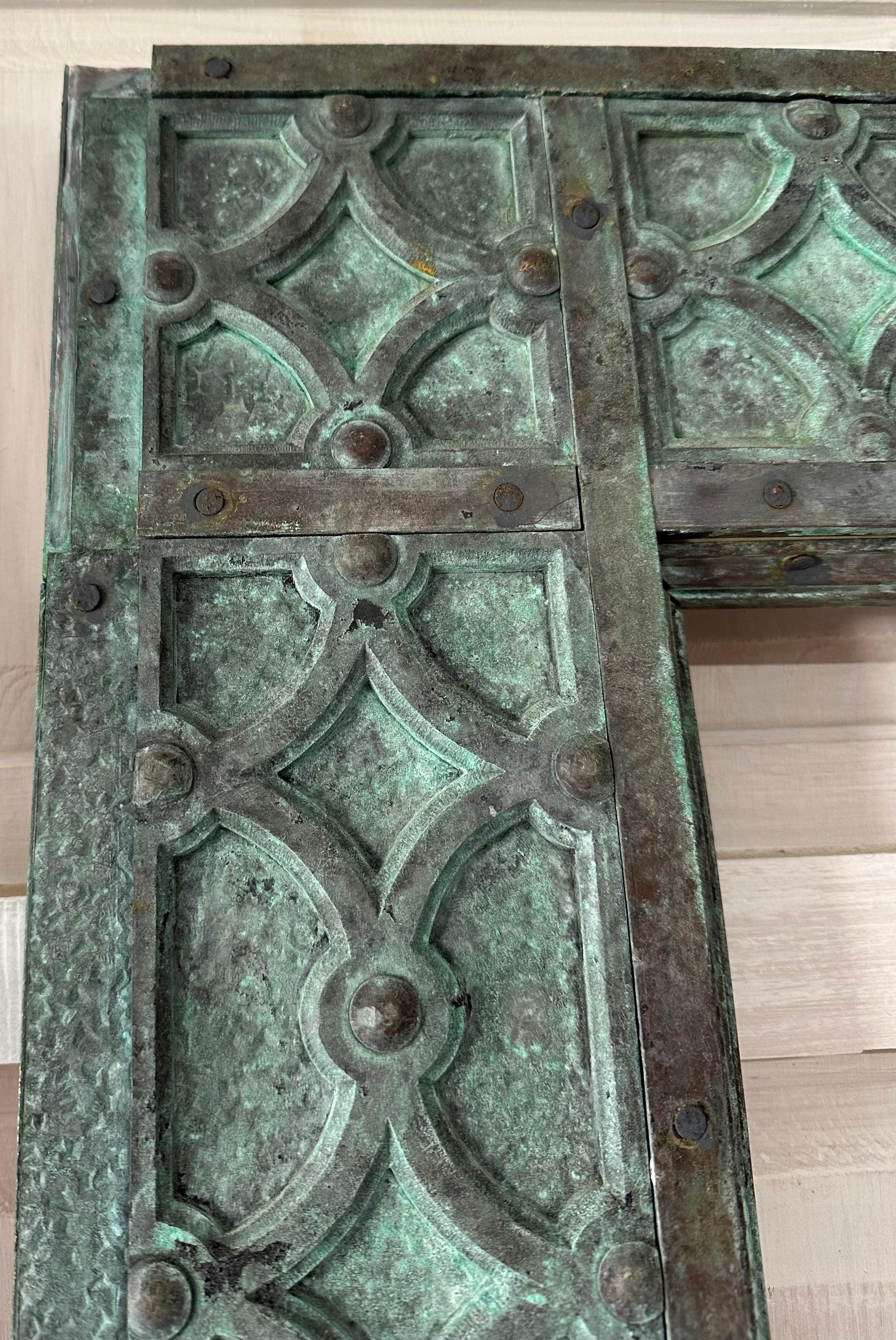 Collection of 4 Monumental Verdigris Bronze Floor Mirrors--PRICED INDIVIDUALLY For Sale 9
