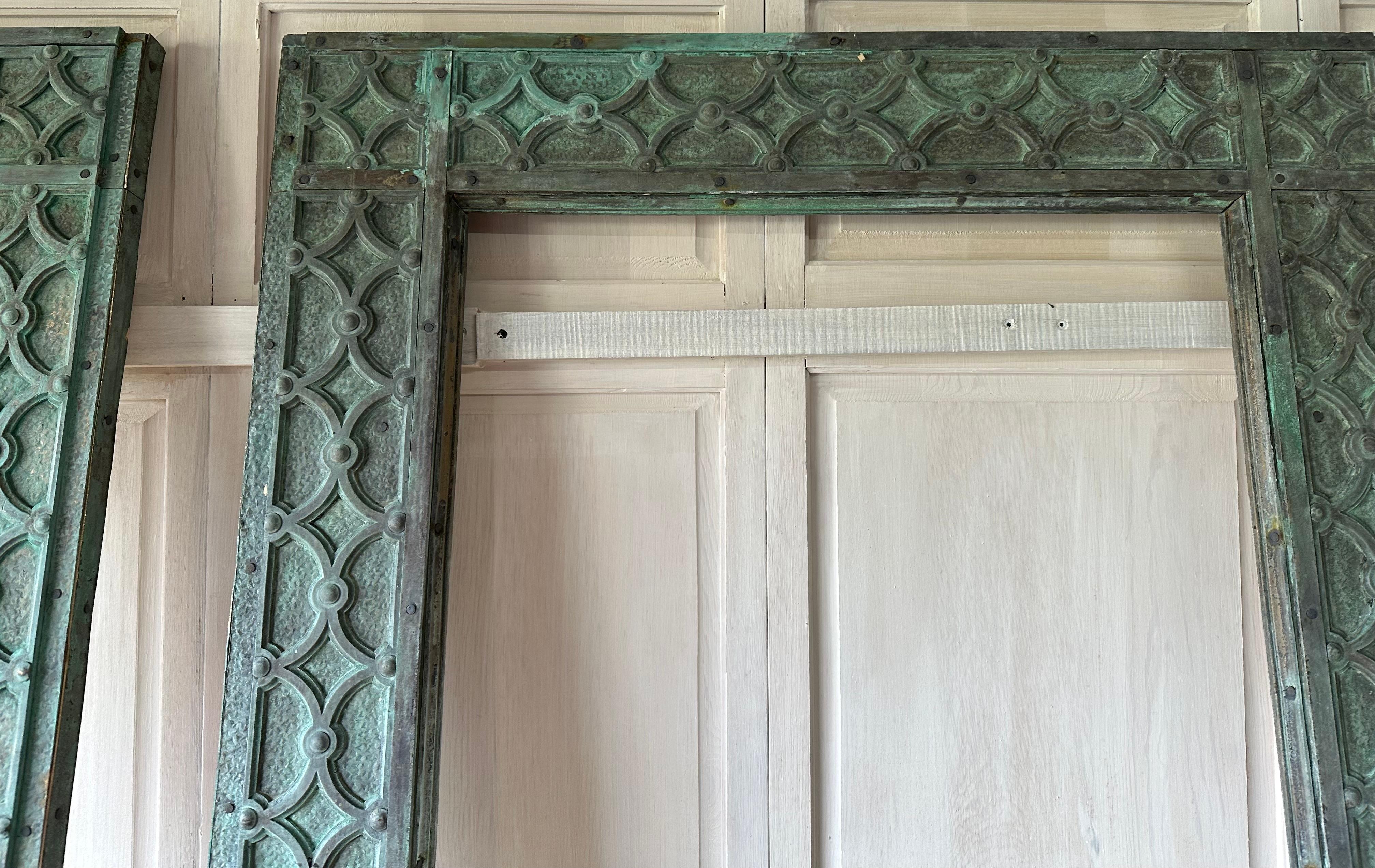Collection of 4 Monumental Verdigris Bronze Floor Mirrors--PRICED INDIVIDUALLY For Sale 4